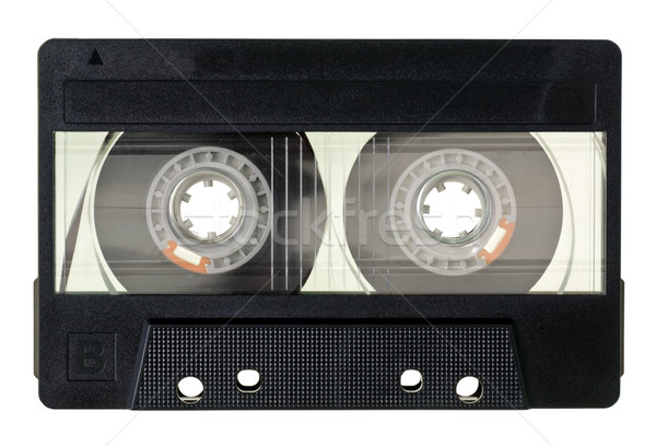 Kompakt Kassette schwarz weiß Musik Hintergrund Stock foto © naumoid