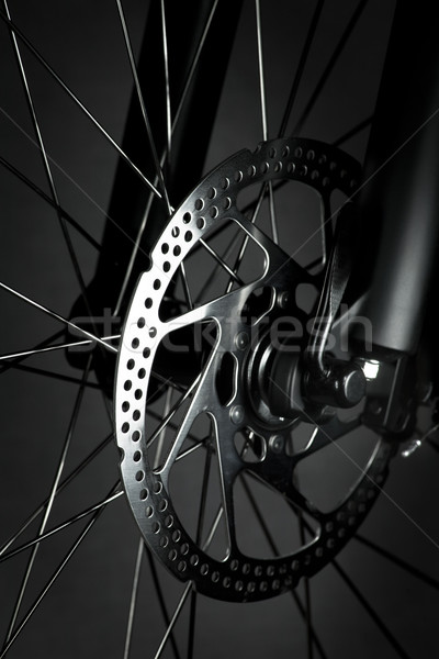 Bicicleta disco freno bicicleta de montana frente rueda Foto stock © naumoid