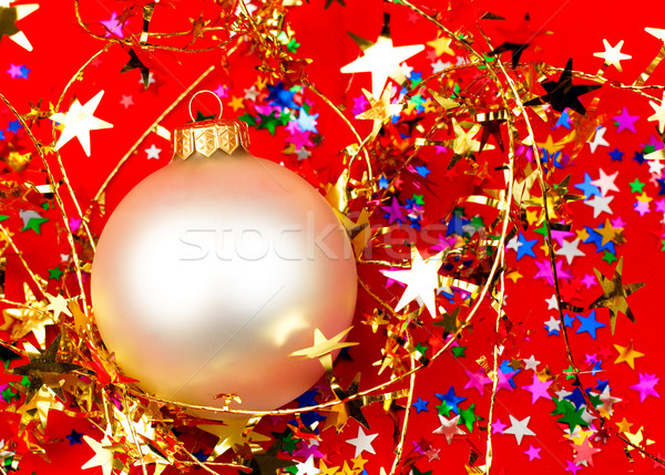 Karácsony dekoráció fehér csecsebecse csillag alakú Stock fotó © naumoid