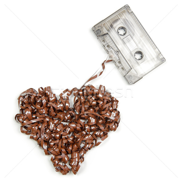 Heart shaped audio tape Stock photo © naumoid