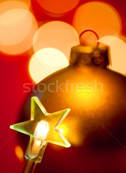 Christmas lichten star snuisterij ondiep Stockfoto © naumoid