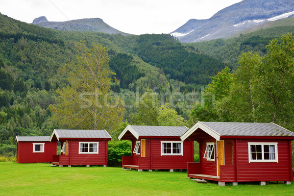 Camping cabins Stock photo © naumoid