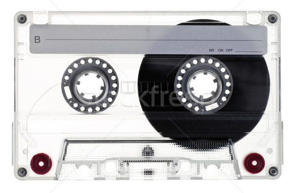 Kompakt Kassette transparent Musik schwarz Jahrgang Stock foto © naumoid
