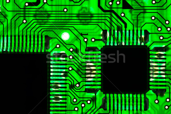 電路板 綠色 透明 計算機 技術 線路 商業照片 © naumoid