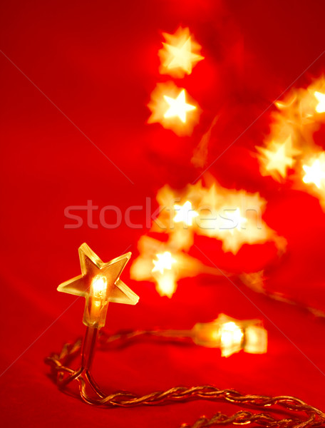 Natal luzes estrela raso Foto stock © naumoid