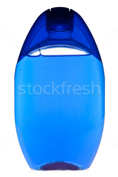 Shampoo Blauw transparant fles witte lichaam Stockfoto © naumoid