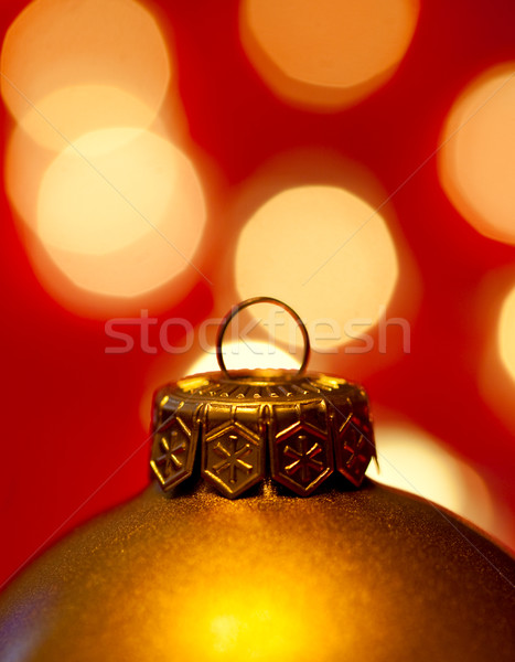 Noel önemsiz şey altın ışıklar sığ Stok fotoğraf © naumoid