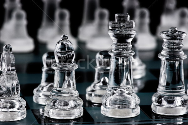 Glass chess Stock photo © naumoid