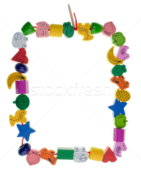 Wooden toy bead frame Stock photo © naumoid