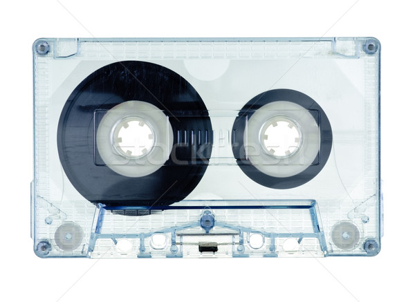 Compacto cassete vintage transparente branco música Foto stock © naumoid