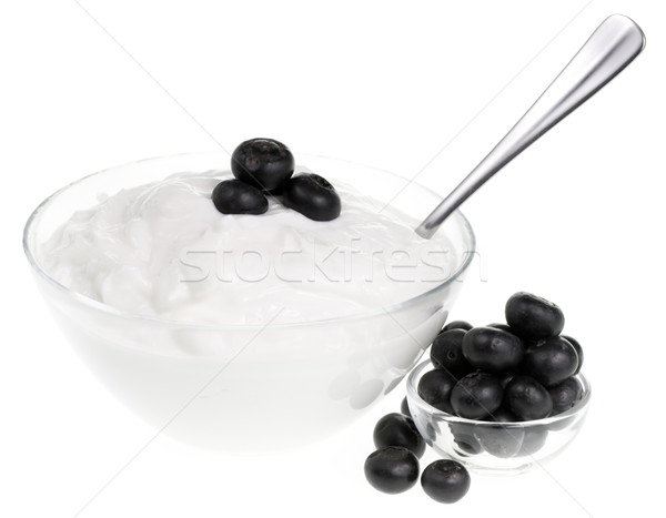 Stock photo: Yogurt bowl and Blueberries