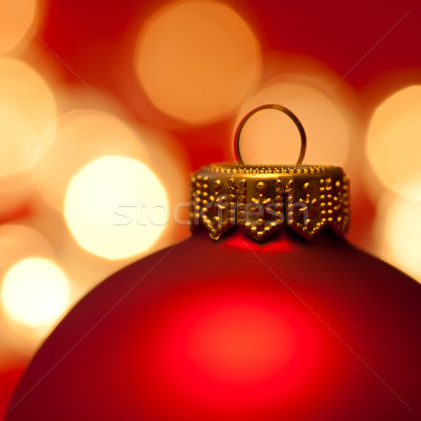 Christmas snuisterij Rood lichten ondiep Stockfoto © naumoid