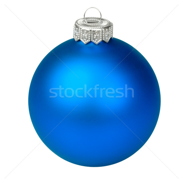 Christmas decoratie Blauw snuisterij witte viering Stockfoto © naumoid