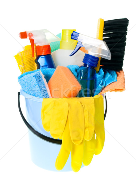 Nettoyage plastique seau blanche travaux [[stock_photo]] © naumoid