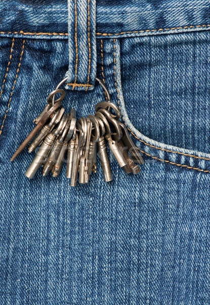 Keys on jeans Stock photo © naumoid