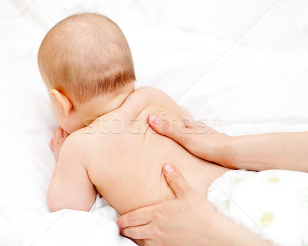 De volta massagem massagista pequeno menina Foto stock © naumoid