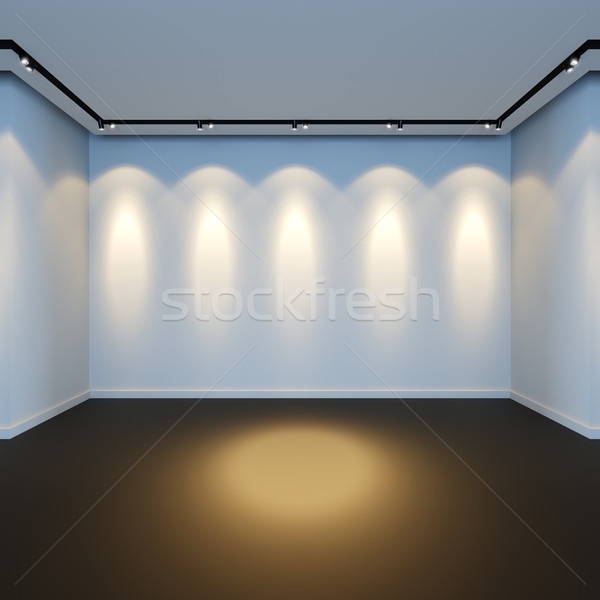 Gol alb cameră 3d face ilustrare reflector Imagine de stoc © nav