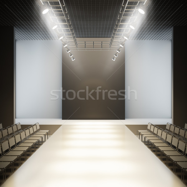 Divat üres kifutópálya 3d illusztráció sablon elrendezés Stock fotó © nav