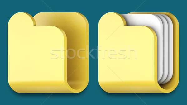 Folderze ikona ipad aplikacje szablon projektu Zdjęcia stock © nav