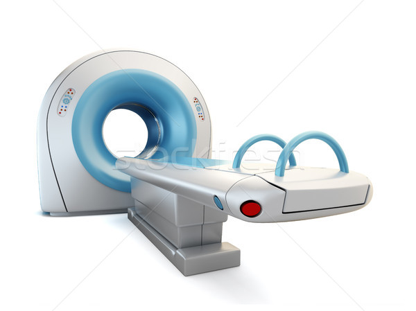 Stock photo: MRI scanner, isolated on white background.