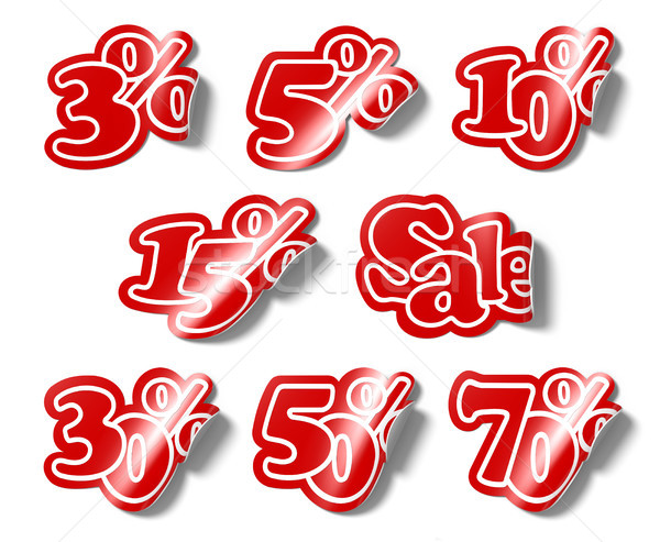 Stickers percent for sale. Stock photo © nav