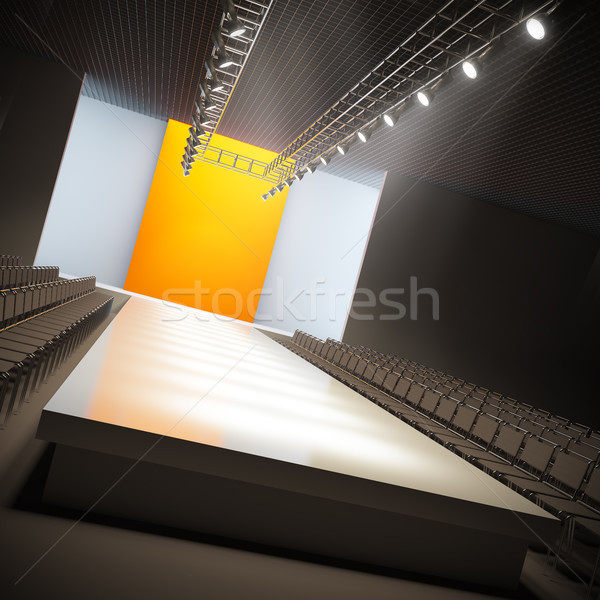 Divat üres kifutópálya 3d illusztráció fény terv Stock fotó © nav