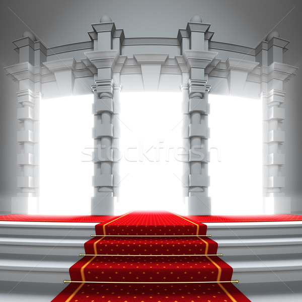 Red Carpet mod lumina ilustrare 3d clasic Imagine de stoc © nav