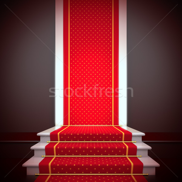 Stade renommée 3d illustration modèle podium escaliers [[stock_photo]] © nav