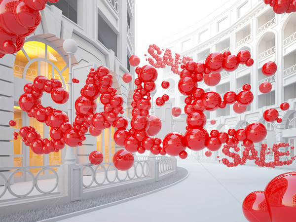 Retail street with Sale word consist of bubbles. Stock photo © nav