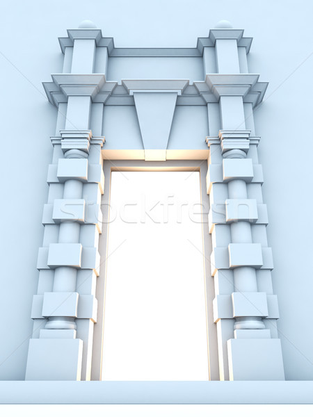 Classique portail lumière à l'intérieur 3d illustration bâtiment Photo stock © nav