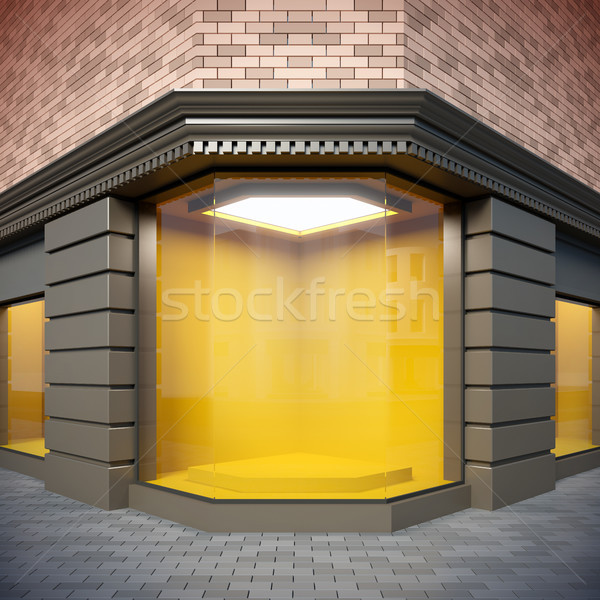 Corner  showcase in classical style. Stock photo © nav