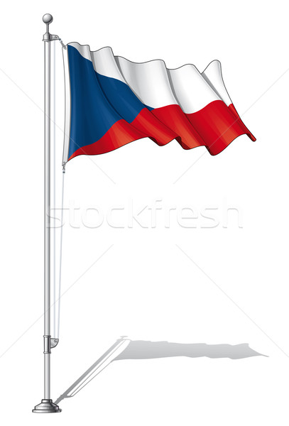 Flag Pole Czech Stock photo © nazlisart