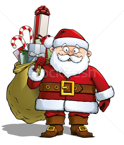 Santa Holding a Gift Sack Stock photo © nazlisart