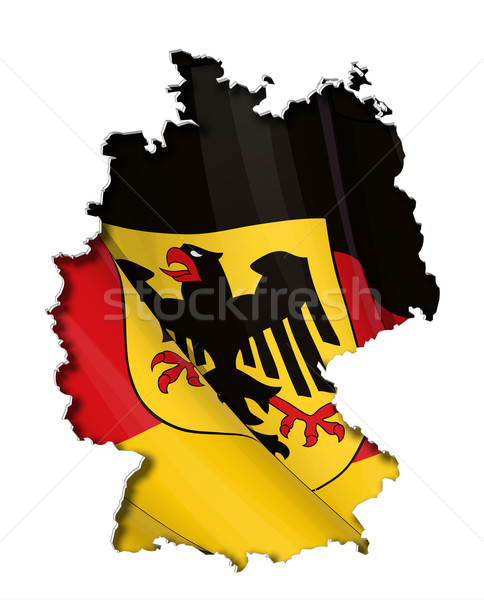 German Map-Flag Stock photo © nazlisart