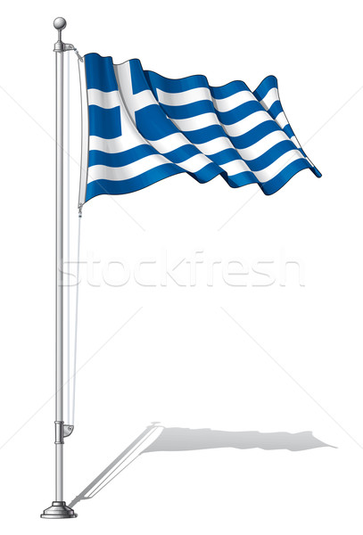 Flag Pole Greece
 Stock photo © nazlisart