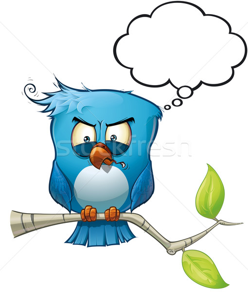 Blue Bird Wrathful Stock photo © nazlisart