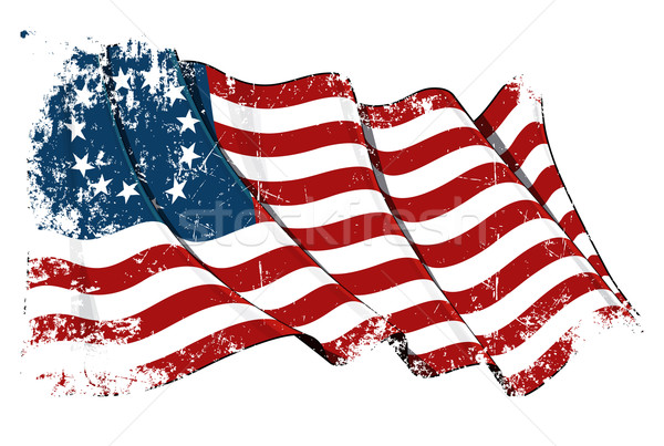 USA Betsy Ross flag Grunge Stock photo © nazlisart