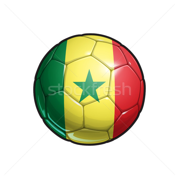 Senegalese Flag Football - Soccer Ball Stock photo © nazlisart