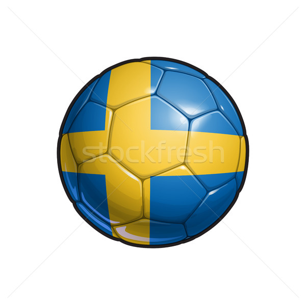 Swedish Flag Football - Soccer Ball Stock photo © nazlisart