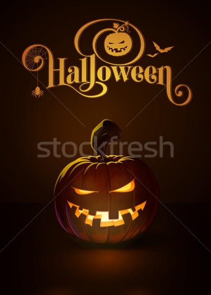 Jack-o-Lantern Dark Mean n Toothy Stock photo © nazlisart