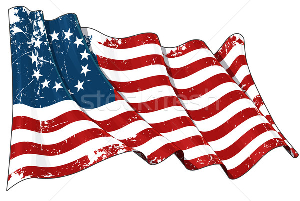 USA Betsy Ross flag Scratched Stock photo © nazlisart