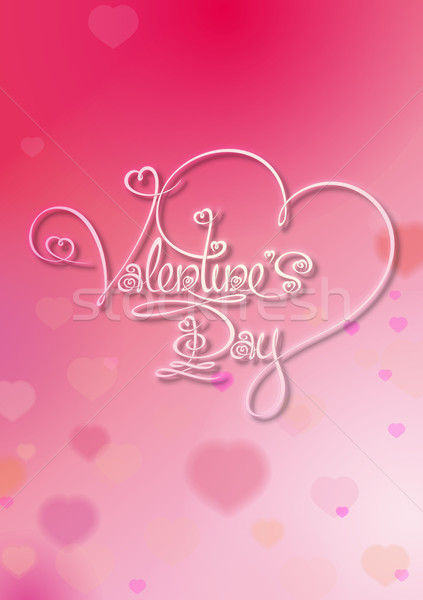 Stock fotó: Valentin · nap · kártya · valentin · nap · rózsaszín · vám · kézírás
