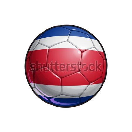 Costa Rican Flag Football - Soccer Ball Stock photo © nazlisart