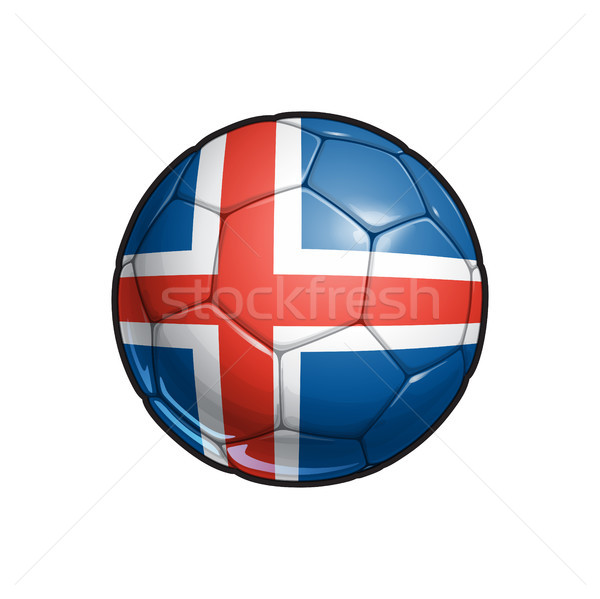 Icelandic Flag Football - Soccer Ball Stock photo © nazlisart