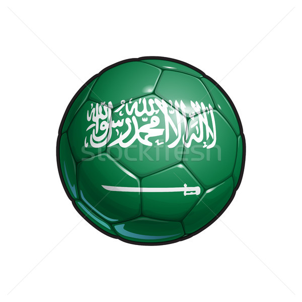 Saudi Arabian Flag Football - Soccer Ball Stock photo © nazlisart