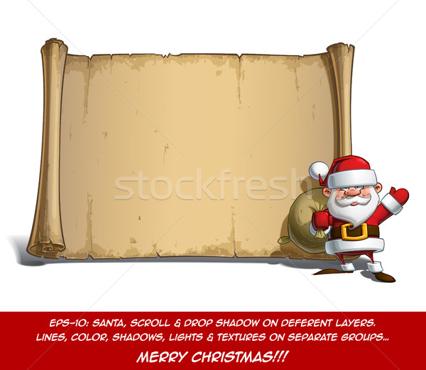 Stock foto: Glücklich · blättern · Sack · Geschenke · Vektor