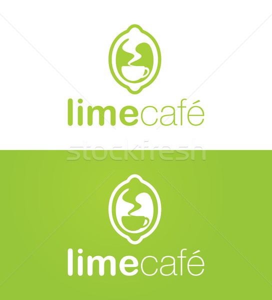Chaux café logo vecteur conception de logo potentiel [[stock_photo]] © nazlisart