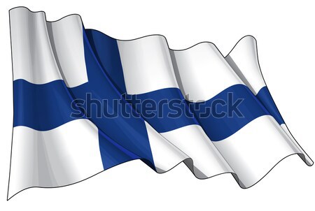 Flagge Finnland sauber geschnitten Illustration Stock foto © nazlisart