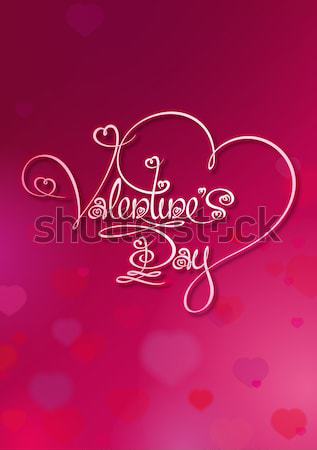 Valentines Card - Happy Valentines Day - Purple Blue Stock photo © nazlisart