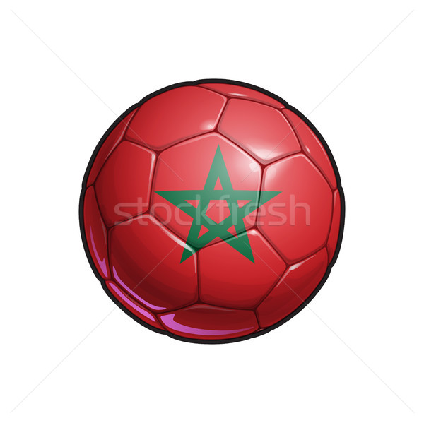 Moroccan Flag Football - Soccer Ball Stock photo © nazlisart